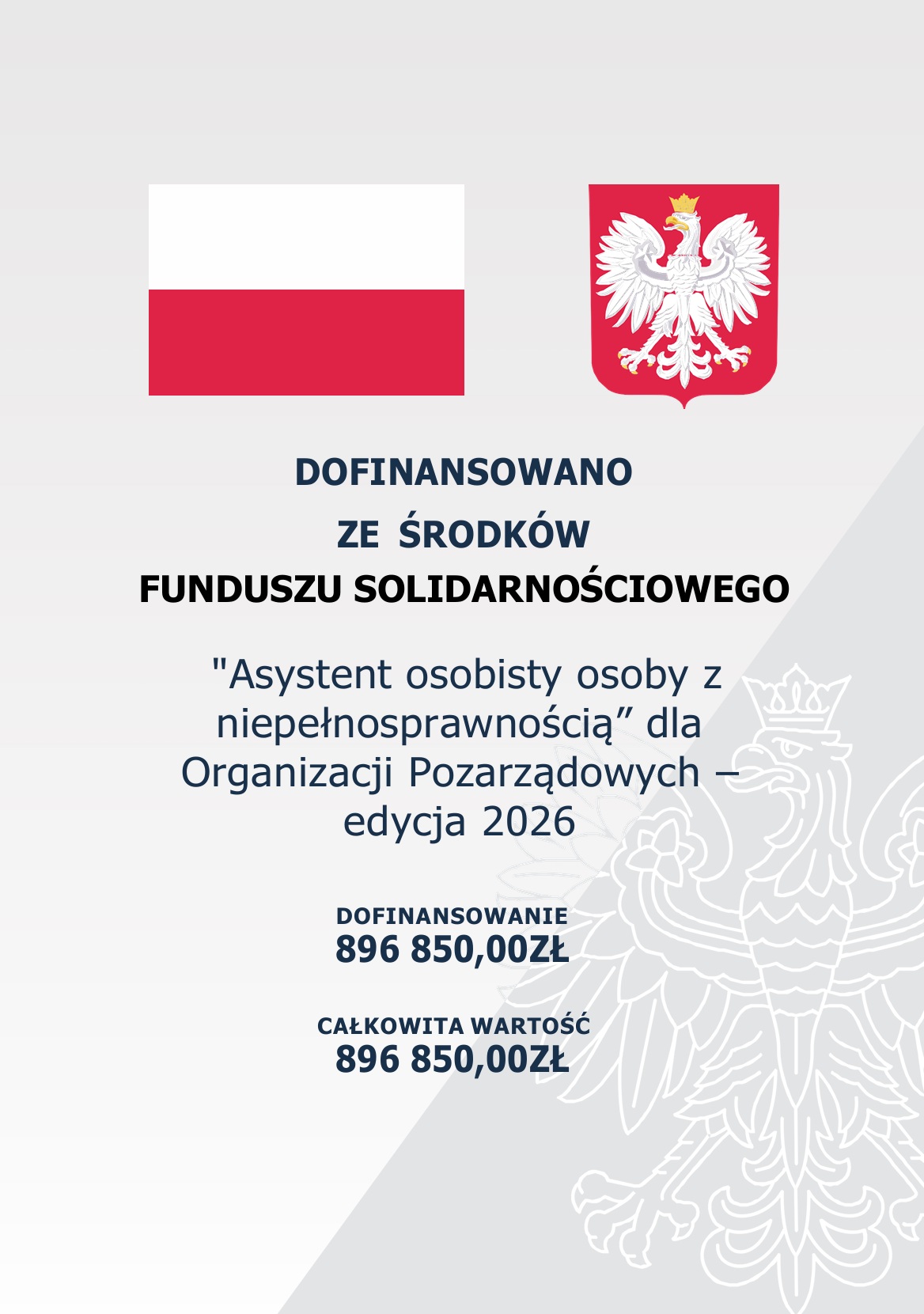 Projekt dofinansowano - plakat informacyjny Projekt dofinansowano - plakat informacyjny
